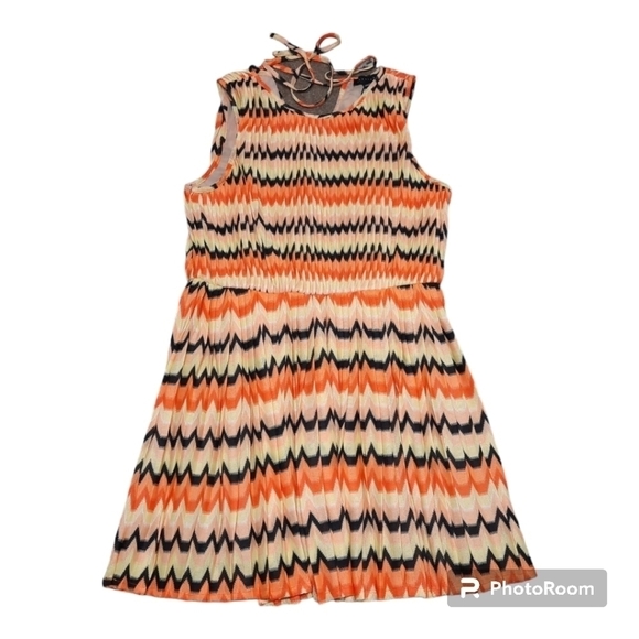 Sanctuary Women's Crochet Mini Dress Orange Yellow Large New with Tags - Picture 3 of 11